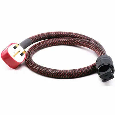 HIFI Power Cable UK Mains Fused Plug To IEC C19 Female Socket 20A IEC Plug Cable • £90