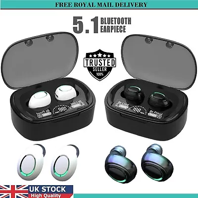 Bluetooth 5.1 True Wireless Earphones Headphones With MIC For All Samsung Phones • £15.85