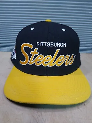 Pittsburgh Steelers Hat Mitchell & Ness Vintage Collection Snapback Script • $24