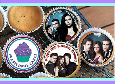 24 Vampire Diaries Des 1 Cupcake Topper Rice Wafer Icing Or  Precut Options • £3.45