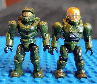 HALO Mega Bloks Construx X2 Spartans Chief EVA USMC Green Figures Bundle Lot • £8.99