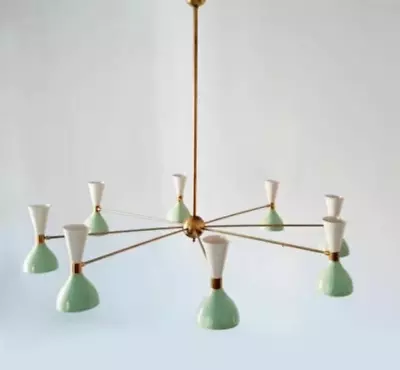 Huge Italian Chandelier Style Stilnovo Mid Century 8 Arms/16 Bulb Socket Sputnik • $335