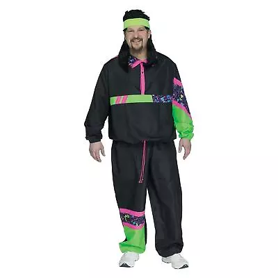 Men's 80's Track Suit Adult Costume Plus Size • £64.96