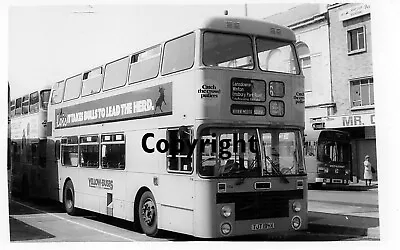 Bournemouth Yellow Buses TJT194X Leyland Olympian B&W Bus Photo • £1.15