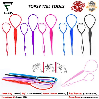 £1.85 • Buy Hair Topsy Tail Magic Braid Ponytail Maker Clip Tool Styling UK Band Accessory