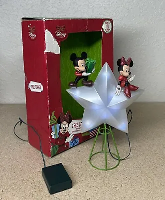 Disney Minnie Mickey Mouse Light Up Star Christmas Tree Topper • $56.05