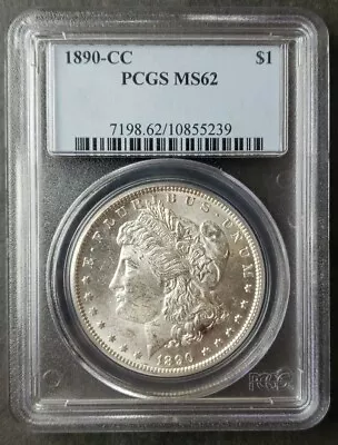 1890 CC $1 Morgan Silver Dollar PCGS MS62 • $810