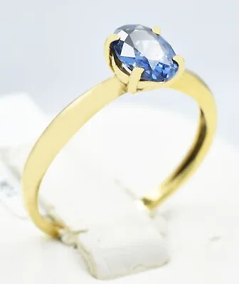 AAA TANZANITE 0.98 Cts RING 10K YELLOW GOLD - New With Tag-MADE IN USA • £0.80