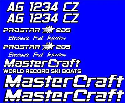 2 Color MasterCraft Prostar 205 EFI Full Set #4 W/ Matching Registration Numbers • $113.95
