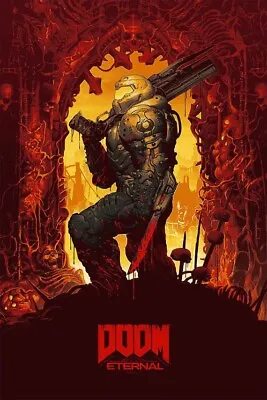 Doom Eternal Mondo Poster Print By Gabz 2019 Rare Only 300 Made! • $175