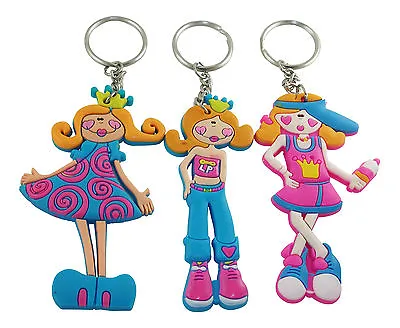 £1.99 • Buy Funky Colourful Girl Keyring: Whirl Dress, Jeans, Cap, Party Bag Toys Gifts!