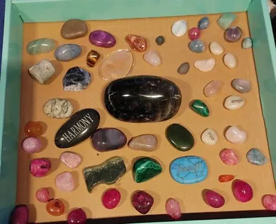 2.6lb Various Semi-Precious Mixed Tumble Stone Lot • $54.95