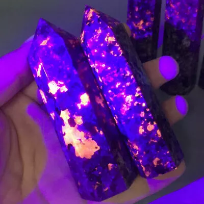 £7.06 • Buy A++ Natural Yooperlite Quartz Obelisk Crystal Point Wand Reiki Healing Gemstone