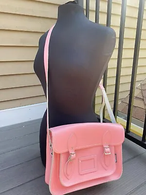 $79 • Buy Euc Zatchels Pastel Pink Leather Bag Crossbody Purse