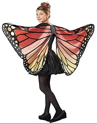 Kids Monarch Butterfly Cape Wings Costume One Size NEW • $10.49