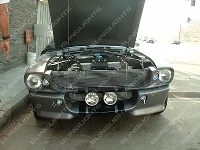 Large Grille Fog Lights Lamps For Ford Mustang Eleanor Shelby GT-500 Fastback • $128.99