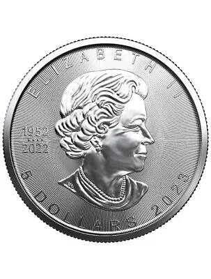 2023 $5 Silver Canadian Maple Leaf 1 Oz BU • $31