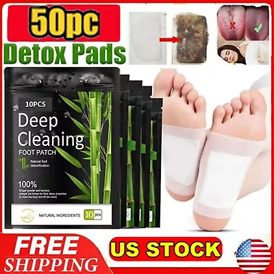 50Pcs Detox Foot Pads Ginger Extract Toxin Removal Anti-Swelling Weight Patches • $9.79