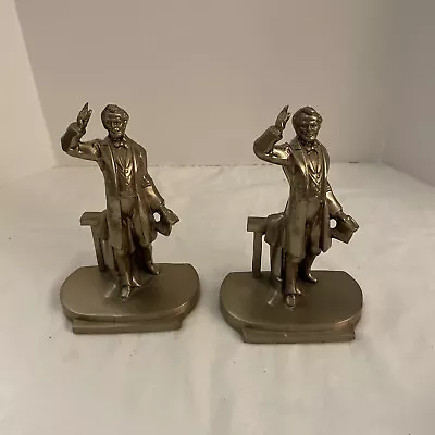 Vintage Lincoln At Gettysburg Metal Bookends K & O Co. • $120