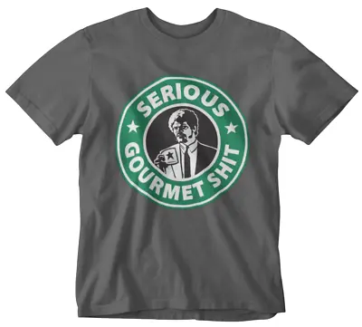 Pulp Fiction T-Shirt Serious Coffee Gourmet Sh1t Logo Retro 80s 90s Yolo2 • £9.99