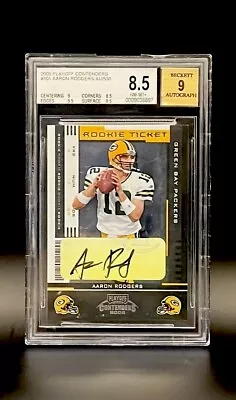 2005 Playoff Contenders Aaron Rodgers Rookie Rc Auto #101 Bgs 8.5 /530 • $2999.99