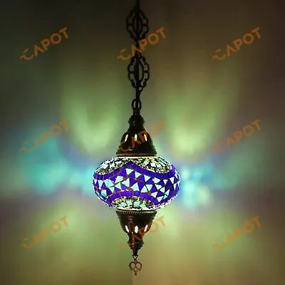 £48.95 • Buy Turkish Moroccan Mosaic Ceiling Hanging Pendant Light Fixture Lamp Lantern