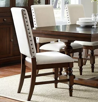 Dining Chairs Set Of 2 Modern Kitchen Upholstered Seat Wood Traditional Dining • $289