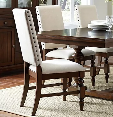 Dining Chairs Set Of 6 Modern Kitchen Upholstered Seat Wood Traditional Dining • $825