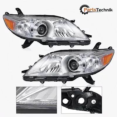 For 2011-2020 Toyota Sienna Halogen Amber Projector Headlights Lamps Left+Right • $112.59