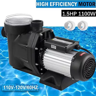 1 1/2 HP Swimming Pool Pump Motor In/Above Ground 7560GPH 52FT Hmax W/Strainer • $139.30