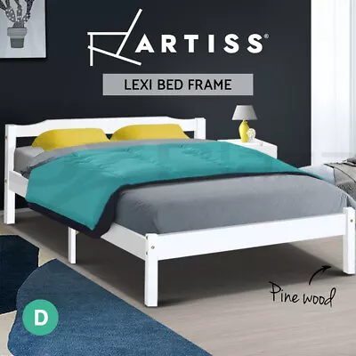 $138.95 • Buy Artiss Bed Frame Double Full Size Wooden Mattress Base Timber Platform