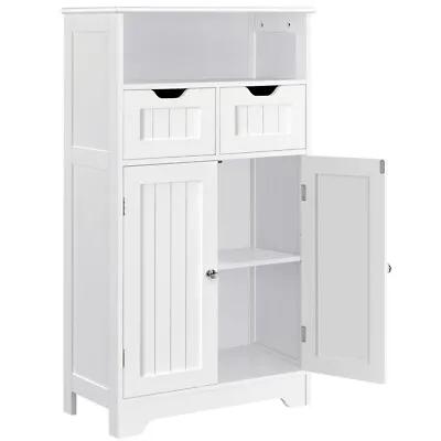 $107.99 • Buy Bathroom Storage Cabinet, Floor Free Standing Cabinet With 2 Doors, 2 Drawers