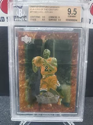 2000 UD Century Legends Players Of The Century MICHAEL JORDAN #P1 BGS 9.5 • $499