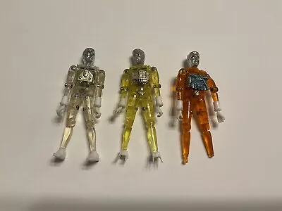 3 Vintage 1976 Micronauts Clear Yellow Orange Time Travelers Mego Action Figures • $44