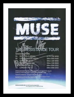 Muse Entire Band Autographed Signed & Framed Photo Print • £19.99