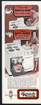 MONARCH STOVE Electric Ad 1948 Two Ovens In One • $8.95