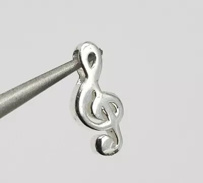 NEW Sterling Silver Charm Pendant Treble Clef Music Symbol Musician Piano Notes • $7.95