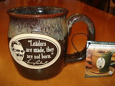 SUNSET HILL / Vince Lombardi  Leaders  Roundbelly MUG. GB Packers NFL BROWN • $19.95