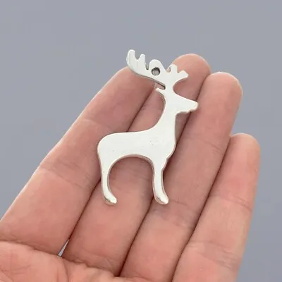 6 X Tibetan Silver Tone Deer Elk Christmas Charms Pendant For DIY Jewelry Making • $5.83