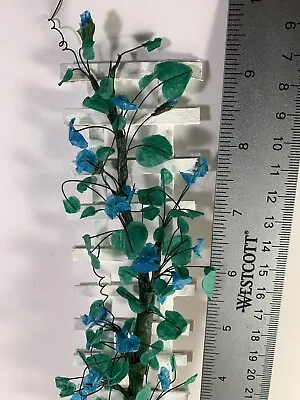 Doll House Miniature Morning Glory Vine On Trellis Flower Garden 1:12 Scale 10” • $59.99