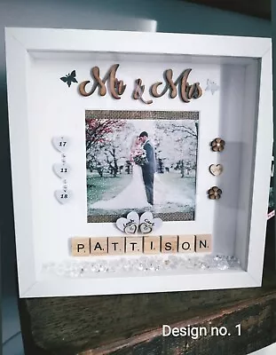 £22.99 • Buy PERSONALISED WEDDING Gift 3D Box Frame, Home Decor, Birthday,Anniversary