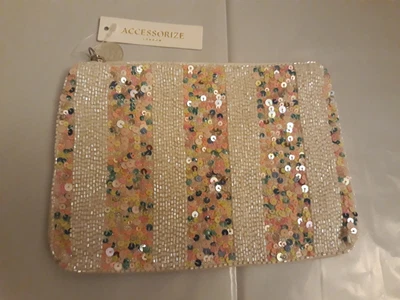 £12.99 • Buy MAKE UP BAG ACCESSORIZE SEQUINS Brand New