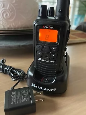 Midland X-Tra Talk  2-Way Radio Walkie Talkies & Charging Base Model LXT600PA • $30