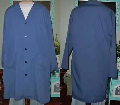 Best Medical L/S Men Lab Coat Button 3 Pocket 42  Length Sz XXS - 6X Navy • $14.99