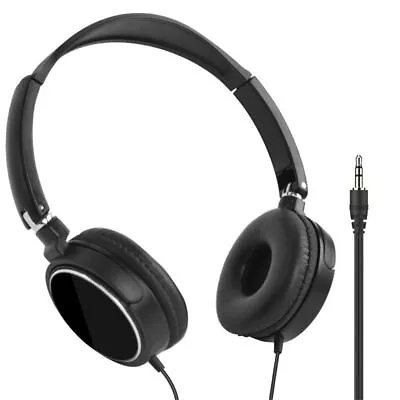 Wired Headphones Bass HiFi Over Ear Headset Earphoned Stereo Noise Cancelling • £6.25