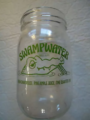 Vintage 1978 Swamp Water Green Alligator Mason Jars Bar Glasses Lot Of 12 • $79.99