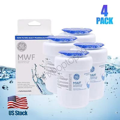 4 Pack New Replacement GE MWF MWFP GWF 46-9991 Smartwater Fridge Water Filter • $33.30