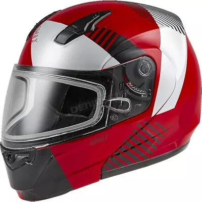 GMax Red/Silver/Black MD04S Modular Reserve Snow Helmet W/Dual Lens Shield (XL) • $113.97