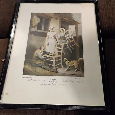 £25 • Buy Vintage Picture CRIES OF LONDON Chairs To Mend  By F Wheatly Giovanni  