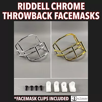 Riddell Custom Chrome Metal Mini Helmet Facemask Throwback Limited Edition 24K • $34.99